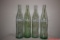 Lot of 4 Vintage 16 oz Green Glass Coca-Cola Bottles From Midwest
