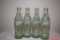 Lot of 4 Vintage 1996 Coca-Cola Green Glass 70th Anniversary Commemorative Detroit Redwings Bottles