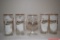 Lot of 4 Vintage German Gold Rimmed Trink Coca-Cola Gold Logo Rocks Drinking Glasses