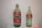 Lot of Vintage Coca-Cola Items Glass Bottles With Caps 67.6 oz & 1 Quart
