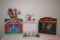 Lot of Vintage Coca-Cola Collectibles Christmas Village Santa Townsquare Accessory Polar Bear