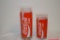 Vintage Coca-Cola Glass Red Wrap Enjoy Coke, Vintage Coke Glass With Can Wrap