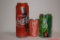 Vintage Coca-Cola Cans Multi-Language Schutzmarkin German Koffeinhaltige Limonade Green