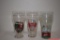 Vintage Coca-Cola Glass Tumblers 1997 Christmas Santa Pine Cone