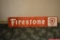 Vintage Firestone Tin Painted Advertising Sign