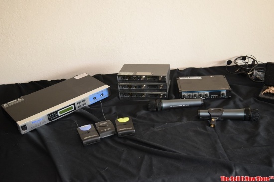 Various Sennheiser wireless microphones and receivers
