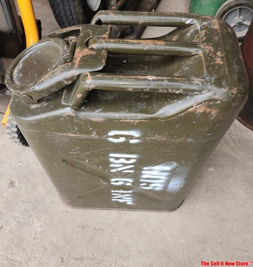 Vintage Green 5 Gallon USMC Jerry Gas Can