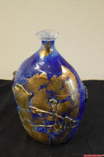 Decorative Art Glass Vase 2006, in the style of Jean-Claude Navarro.