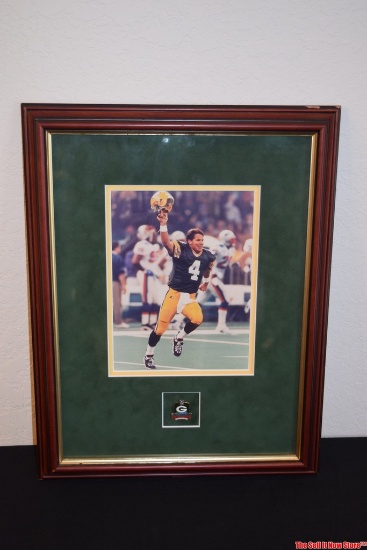 Framed Green Bay Packers Brett Farve #4 Signed 1997 SuperBowl XXXI