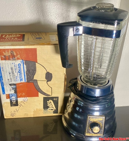 Vintage Oster Osterizer Custom 462 Beehive Blender w/ Icer Attachment