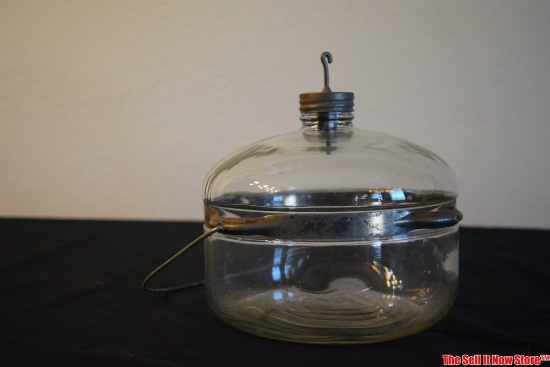 Antique Small Glass Cooking Utensil Pot Kitchen