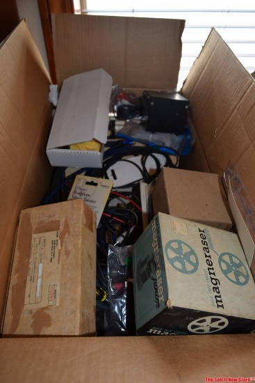 Various electronics including 10" reel to reel tapes, demagnatizer, 2) Zenith Transoceanic Radios
