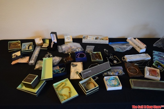 Lot of Jewelry Items including watches, bracelets, necklaces, rings, all for one money.