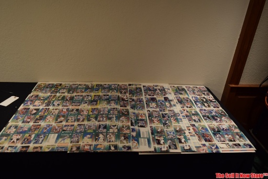 RARE Massive Lot of Uncut Sheets of Fleer-92 Baseball Cards
