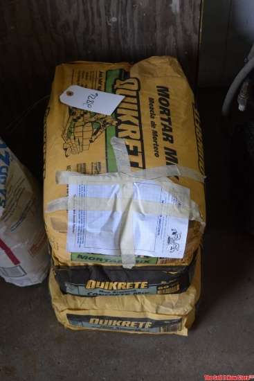Lot of 3) 60# Bags of Concrete QUIKRETE MORTAR Mix