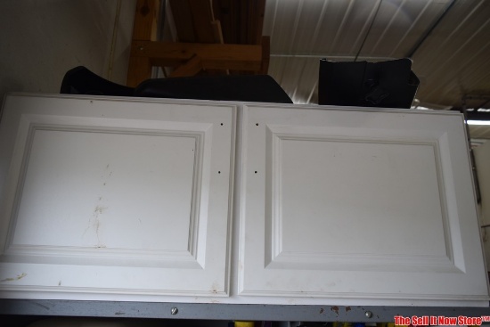Small White Painted Wood Cabinet 36x15x24"