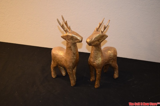 Pair Decorative Plastic Deer 15"