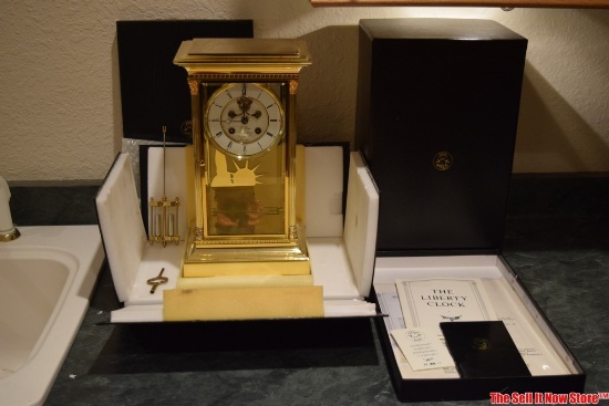 Franklin Mint The Liberty Clock with COA and Case - No Shipping