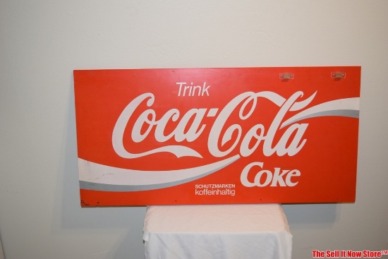 Vintage Trink Coca-Cola Schutzmarke Koffeinhaltig Coke Large Advertising Sign