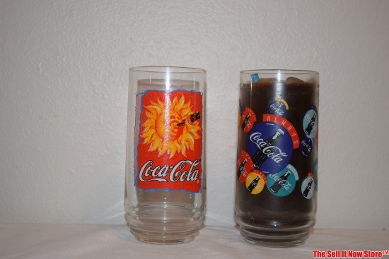 Vintage Coca-Cola 1995 Sunshine Glass Tumbler 1995 Always Coca-Cola Glass Candle