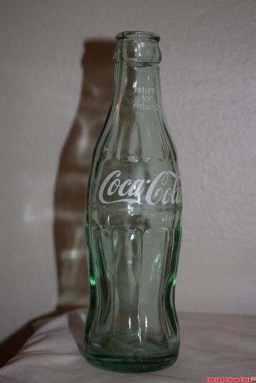3 Vintage Green Southern 6.5 Ounce Glass Coca-Cola Bottles