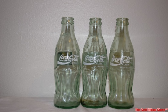 Vintage Coca-Cola Green Glass Bottle 1996 Atlanta Olympics Singapore Refreshing The Olympic Spirit
