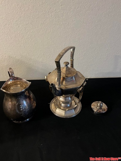 Various Silver Tea Serving Pieces Silverware