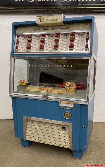 Vintage AMI F120 Jukebox 45 RPM Juke Records Included