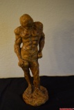 Sculpted Wood Football Player Attilas Bavsaoresa 190-5585-9 BAY 0719