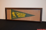 1950s Vintage Framed Green Bay Packers Pennant
