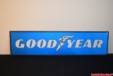 Painted Tin Vintage GoodYear Sign Independent Dealer 48