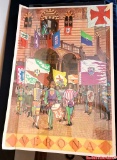 Vintage original Verona TWA David Klein Lithograph Travel Poster 39