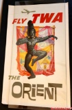 Vintage TWA The Orient David Klein Lithograph Travel Poster 39