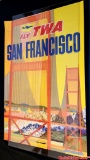 Vintage TWA San Francisco David Klein Lithographs Travel Poster 39