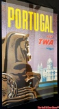 Vintage TWA Portugal Lithograph Travel Poster 39