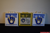 3 Vintage Milwaukee Brewers Seat Cushions
