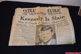 Various Papers and Presidential Statues and political buttons, Kennedy and more