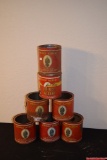 Vintage Prince Albert Crimp Cut Pipe and Cigarette Tobacco Tin Can Cans Qty 7