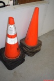 11 Plastic Safety Construction Cones 14x14x28