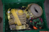 Misc ratchet straps and chains, tie downs