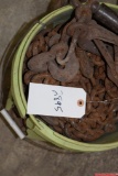 bucket of heavy dutty equipment tie down chains and ratchet