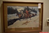 Signed Print Frame Vintage 1977 Jerry Crandall 406/450 37