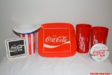 Vintage Trink Coca-Cola American Flag Hat Cup Coaster Koffeinhaltige Schutzmarken German Heute Ist