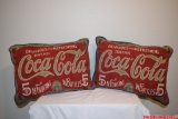 Vintage Coca-Cola 5 Cents In Fountains & In Bottles Pillows