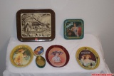 Lot of Vintage Coca-Cola Trays Castle Insigne Y Nacional Basilica Lady Figures