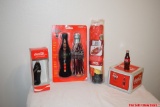 Lot of Vintage Coca-Cola Collectibles Refillable Ballpoint Pen In Gift Tin Umbrella Ornaments