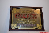 Vintage Coca-Cola 5 Cents Relieves Fatigue Mirror Serving Tray