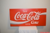 Vintage Trink Coca-Cola Schutzmarke Koffeinhaltig Coke Large Advertising Sign