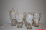 Lot of 3 Vintage Coca-Cola Fountain Glasses Enjoy Coke Bell-Shaped Tumbler Glass