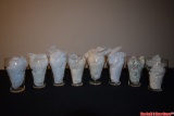 Lot of 8 Vintage 1970s Coca-Cola Bell Shaped Glasses Enjoy Coke
